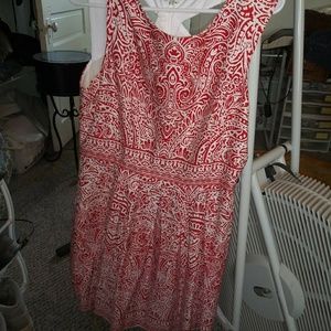 Red & white sun dress
